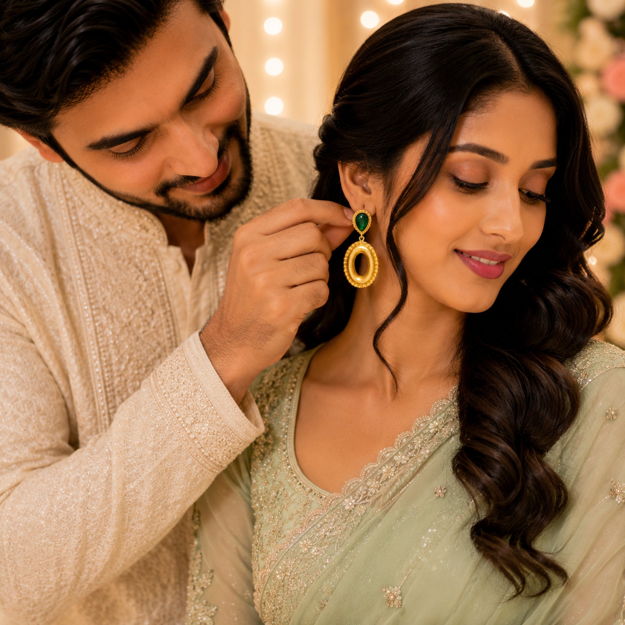 Stellabello Elara Gold Plated Statement Earrings for Women & Girls | Designer Artificial Jewellery Drop Earrings with Pink Stone | Party, Wedding, Festive, Western & Ethnic Wear | Premium Fashion Earrings