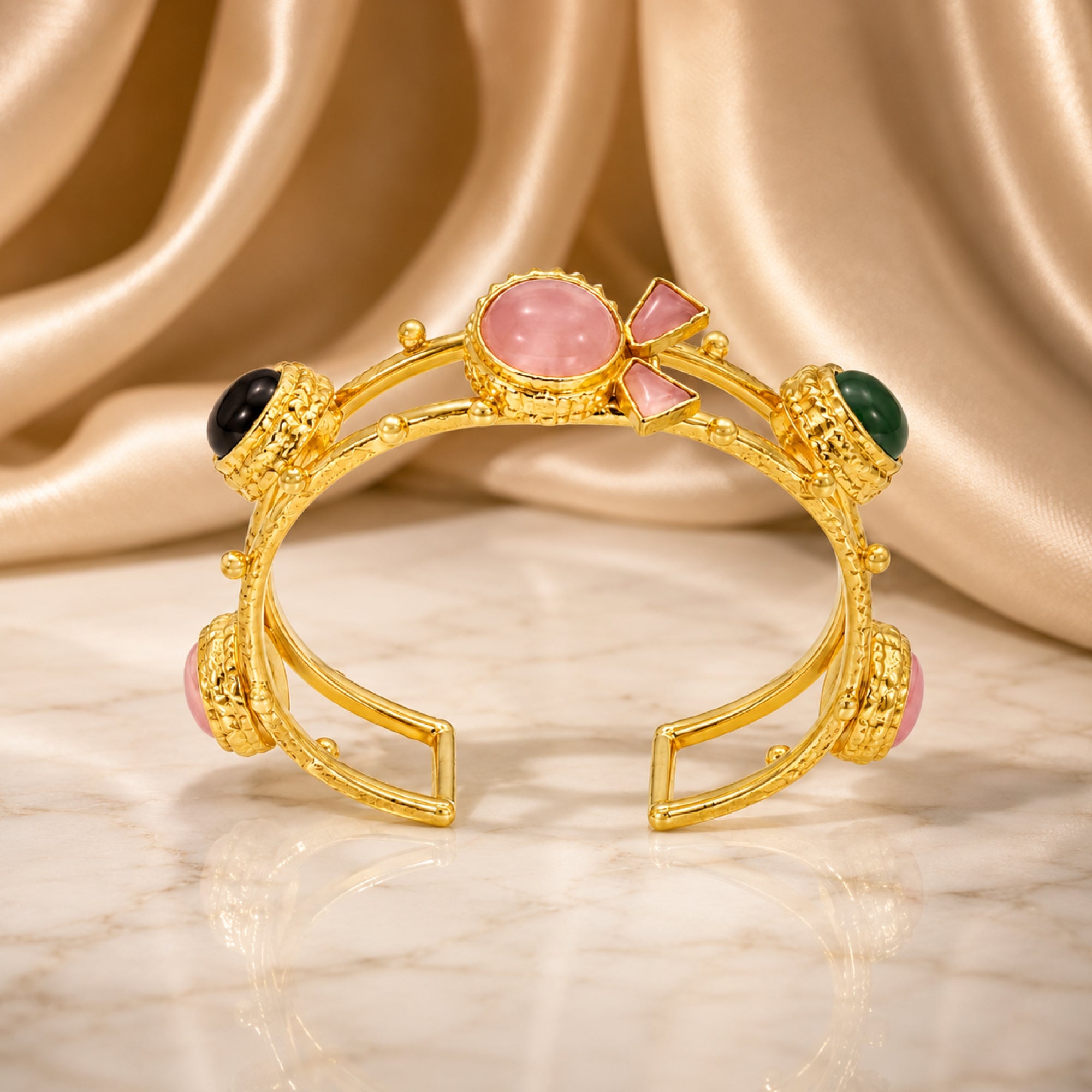 Stellabello Bella Gold Plated Kada for Women & Girls | Artificial Jewellery Bracelet | Elegant Bangle Style Fashion Kada for Party, Wedding, Festive & Traditional | Stylish Gift for Women